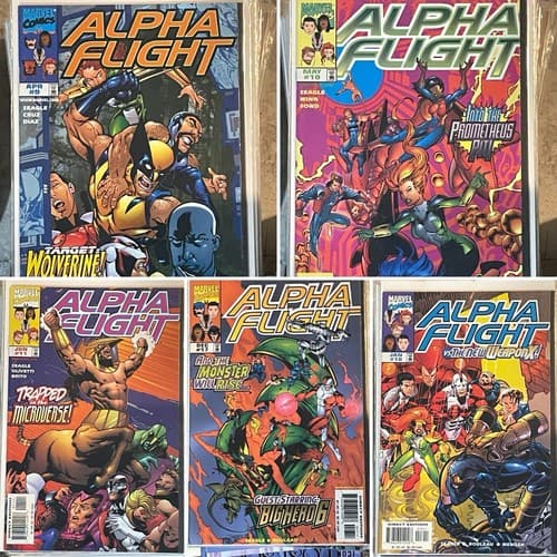 Lot Of 10 Alpha Flight 2nd #1, 2, 4, 5, 6, 9, 10, 11, 17, 18 (1998 Marvel) 2 KEY - Thumbnail 2