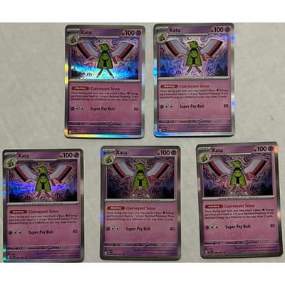 Xatu Paldean Fates Pokemon #026/091 Holo Rare Lot Of 5 - Image 1