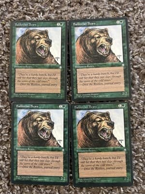 BALDUVIAN BEARS (x4) Ice Age Magic the Gathering Card Common - Image 1