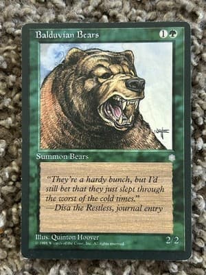 BALDUVIAN BEARS (x4) Ice Age Magic the Gathering Card Common - Thumbnail 2