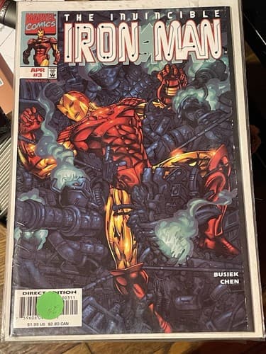 Lot of 8 Invincible Iron Man 3rd Series #3 - 10 Marvel Comics (1998 Marvel) - Thumbnail 2