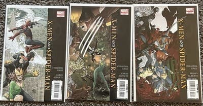X-MEN and SPIDER-MAN #1 - 3 (2009 Marvel) Gage Alberti Lot Of 3 - Image 1