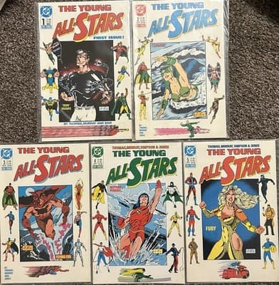 Young All-Stars #1 - 5 (1987 DC) Lot Of 5 - 1 KEY ISSUE - Image 1