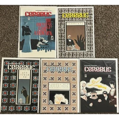 Cerebus #53, 57, 58, 59, 60 (1983 Aardvark-Vanaheim) Lot of 5 - Image 1