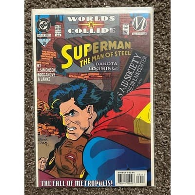 Superman The Man of Steel #21, 22, 26, 33, 34, 35 (1993 DC) Lot of 6 - 2 KEYS - Thumbnail 7