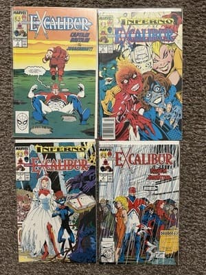 Excalibur #3, 6, 7, 8 (1988 Marvel) Lot Of 4 - Inferno - Juggernaut - Image 1