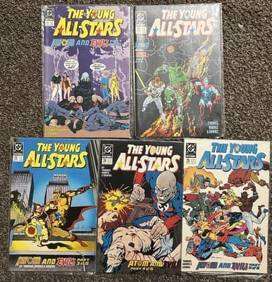 Young All-Stars #21 - 25 (1988-89 DC)| Roy Thomas - Five Part Story Atom & Evil - Image 1