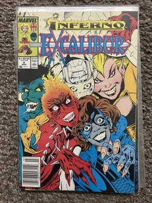 Excalibur #3, 6, 7, 8 (1988 Marvel) Lot Of 4 - Inferno - Juggernaut - Thumbnail 3