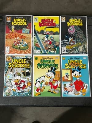 Walt Disney Uncle Scrooge Comic Lot 6 276 277 280 281 282 283 Gladstone - Image 1