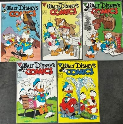 Walt Disneys Comics Lot 5 Gladstone 520 526 529 530 532 Donald Duck Classic - Image 1
