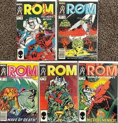 Marvel ROM Spaceknight Comic Lot Issues 55 56 57 58 59 Bagged Boarded Set of 5 - Image 1