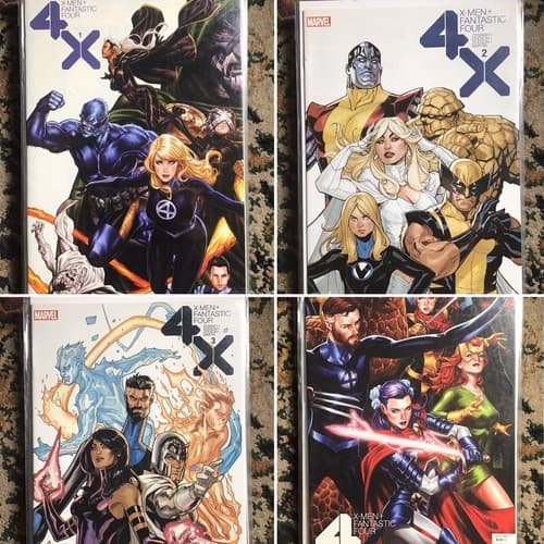 X-Men + Fantastic Four #1 - 4 (2020 Marvel) Complete Series Of 4 Terry Dodson - Image 1