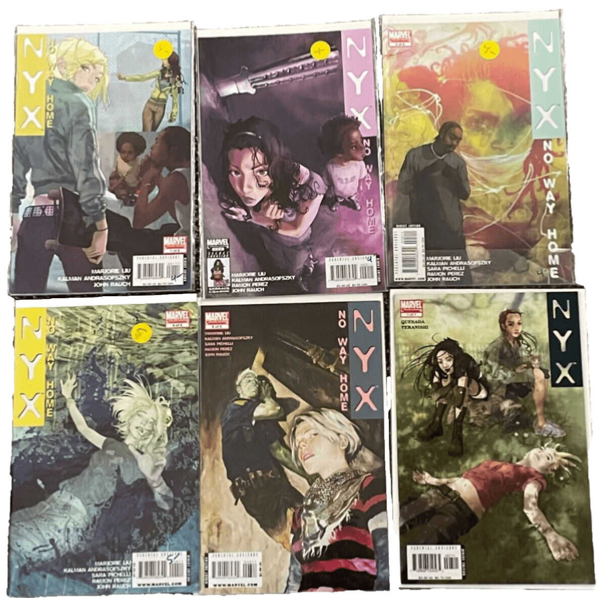 NYX No Way Home #1, 2, 3, 4, 6, 7 (2008 Marvel) Lot of 6 - Image 1