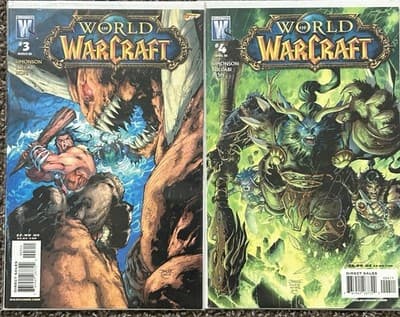 WORLD OF WARCRAFT #3B & 4B (2008 DC/WILDSTORM) Jim LEE Variant Covers Lot Of 2 - Image 1