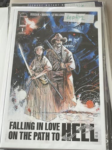 FALLING IN LOVE ON PATH TO HELL #1 COVER A BROWN - Image 1