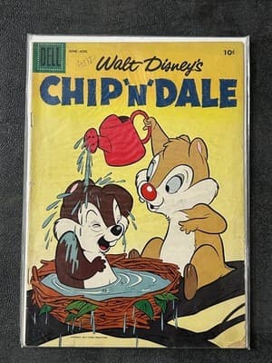 Walt Disney Chip N Dale Comic Lot Dell 3 Vintage 10c Cartoon Comics Collectors - Thumbnail 2