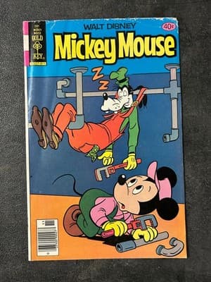 Walt Disney Gold Key Comic Lot 6 Vintage Mickey Moby Duck Pluto Uncle Scrooge - Thumbnail 3