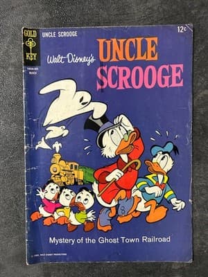 Walt Disney Gold Key Comic Lot 6 Vintage Mickey Moby Duck Pluto Uncle Scrooge - Thumbnail 7