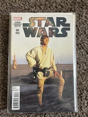 Star Wars 2nd Series #1 Luke Photo Variant (2015 Marvel) Key - Return To Marvel - Image 1
