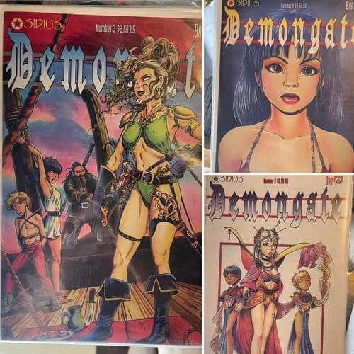 Lot of 3 Demongate #3, 4, 5 (1996 Sirius Comics) Bao Lin Hum & Colin Chan - Image 1