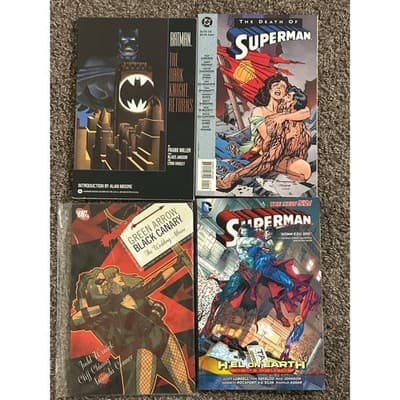 Lot of 4 DC Comics TPB Batman, Death of Superman, Green Arrow & Black Canary - Image 1
