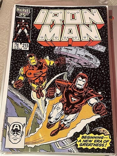 Lot of 2 Iron Man #215 & 216 (1987 Marvel) Jim Rhodes - Thumbnail 2