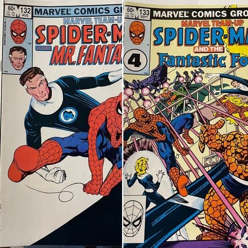 Lot Of 2 Marvel Team-Up #132 & 133 (1983 Marvel) Fantastic Four Team Up - Image 1