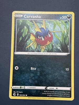 SWSH08: Fusion Strike #162/264 Carvanha - Image 1