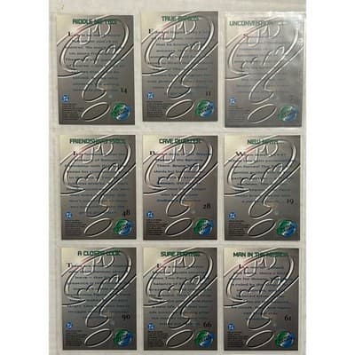 1995 Fleer Batman Forever Metal Silver Flasher Trading Cards Lot of 9 - Thumbnail 2
