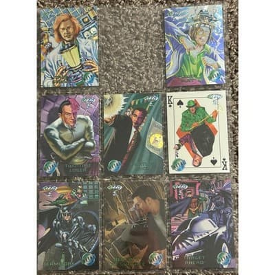 1995 Fleer Batman Forever Metal Trading Cards Lot of 8 - Image 1