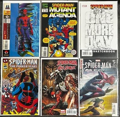 Marvel Spider-Man Lot 6 Mutant Agenda Parker Years Red Sonja Velocity Sketchbook - Image 1