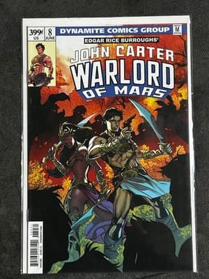 John Carter Warlord of Mars Comic Lot Dynamite #1 Sketch Variant & #8 40-Page - Thumbnail 4