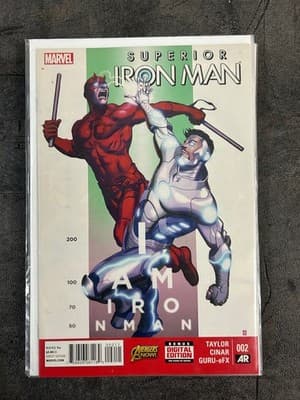 Marvel Superior Iron Man Comic Lot Issues 002 004 005 006 007 008 009 Bagged - Thumbnail 2