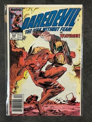 Marvel Daredevil Comic Lot 8 Issues 242-249 1988 BaggedBoarded Wolverine - Thumbnail 9