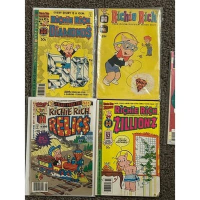 Richie Rich The Poor Little Rich Boy (1978 Harvey Comics) Lot of 4 - Image 1