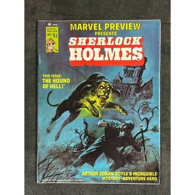 Marvel Preview #5 (1976 Curtis Magazine) Sherlock Homes Hounds of Hell - Image 1