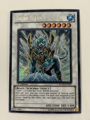 Dewloren, Tiger King of the Ice Barrier Hidden Arsenal Yugioh HA02-EN027 SR - Image 1