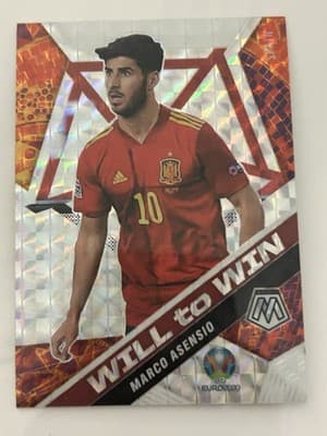 2021 Panini Mosaic UEFA Euro 2020 - Will to Win Marco Asensio #19 Silver Mosa... - Image 1