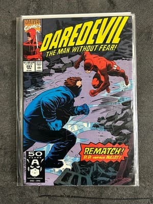 Marvel Daredevil Comic Lot 291-296 6 Comics 1991 The Man Without Fear Punisher - Thumbnail 2
