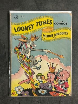 Dell Looney Tunes Comics Lot of 5 Merrie Melodies Vintage Bugs Bunny Porky Pig - Thumbnail 5