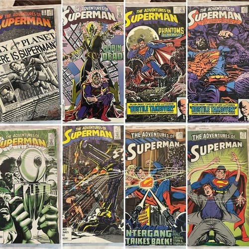 Lot Of 8 Adventures of Superman #451 - 458 (1989 DC) Lex Luther - Image 1