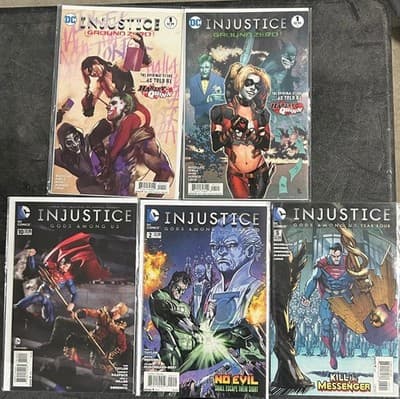 DC Comics Injustice Comic Lot 5 Issues Ground Zero #1 Gods Among Us #10 #2 #5 - Image 1