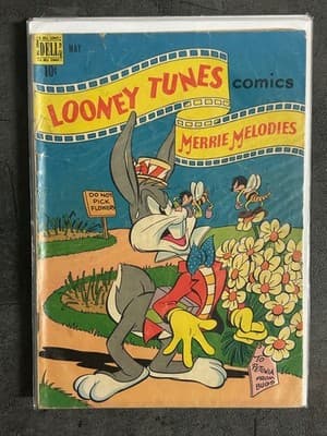 Dell Looney Tunes Comics Lot of 5 Merrie Melodies Vintage Bugs Bunny Porky Pig - Thumbnail 3