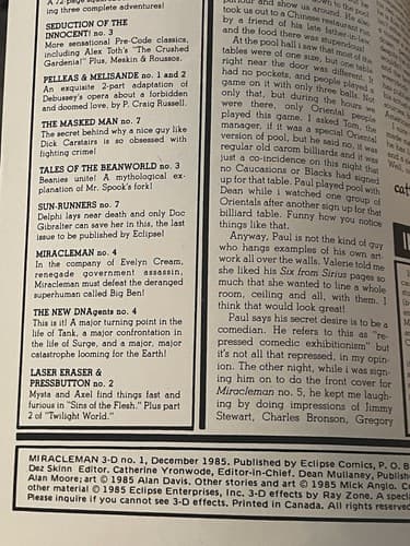 MIRACLEMAN 3-D #1 (No 3-D Specs) (1985 Eclipse) - Thumbnail 2