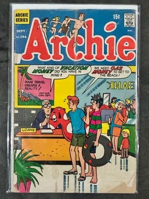 Archie Comics Lot 5 Issues No 191 192 193 194 195 12-15c Vintage Classic - Thumbnail 5