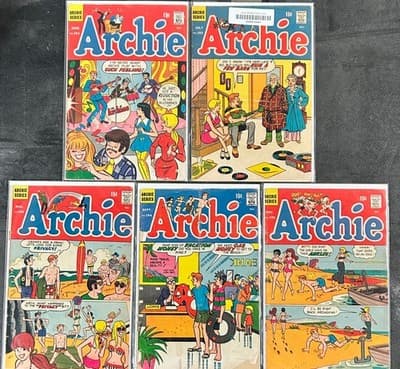 Archie Comics Lot 5 Issues No 191 192 193 194 195 12-15c Vintage Classic - Image 1