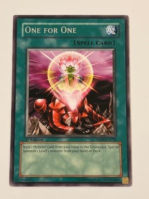 YuGiOh One for One Spell Card DP09-EN018 1st Edition & Unlimited Konami Common - Thumbnail 2