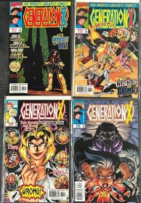 Marvel Generation X Comic Lot 4 Issues #31 #32 #34 #35 Direct Edition Bagged - Image 1