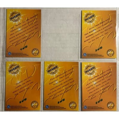 1995 Fleer Batman Forever Gold Blaster Metal Trading Cards Lot of 5 - Thumbnail 2