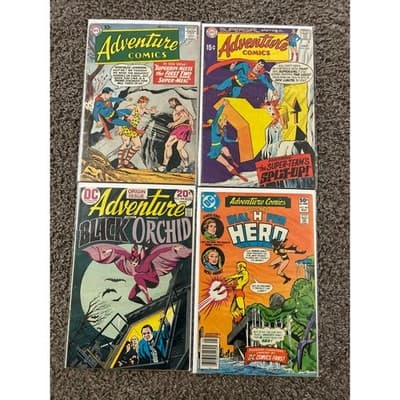 Adventure Comics #257, 382, 428, 481, (1959-81 DC) Lot of 4 - 1 Key Black Orchid - Image 1